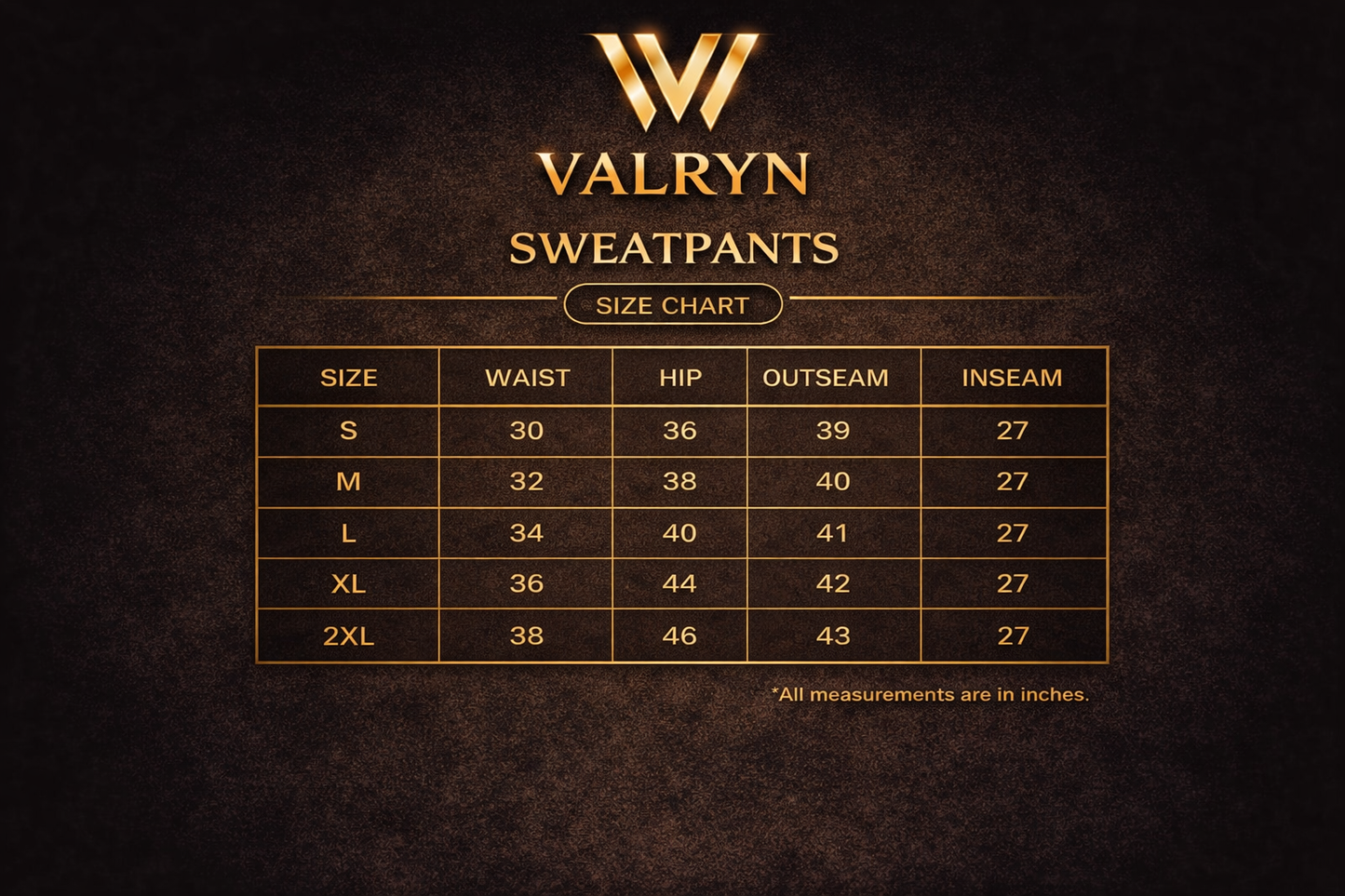 VALRYN Unisex Sweatpants